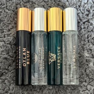 Versace Men's Frangeance Set in Black, Clear, Teal & Gold